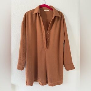 NWOT illa illa brown romper